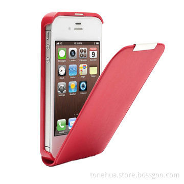 Genuine Leather Case for iPhone 4/4s with Magnetic Clip Closure, Colorful and Flip Type